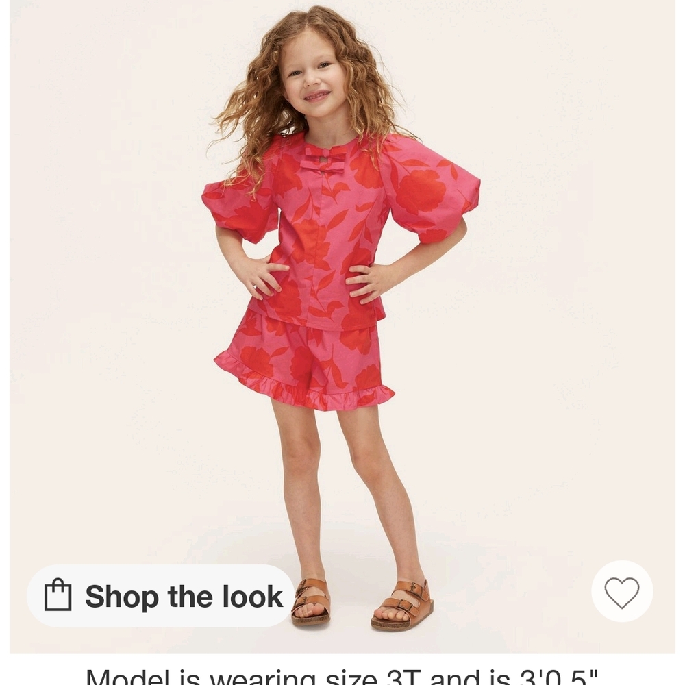 Pink Floral Ruffle Set for Kids